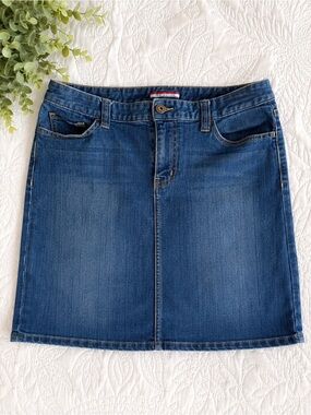 Tommy Hilfiger Dark Blue Denim Mini Skirt
